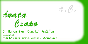 amata csapo business card